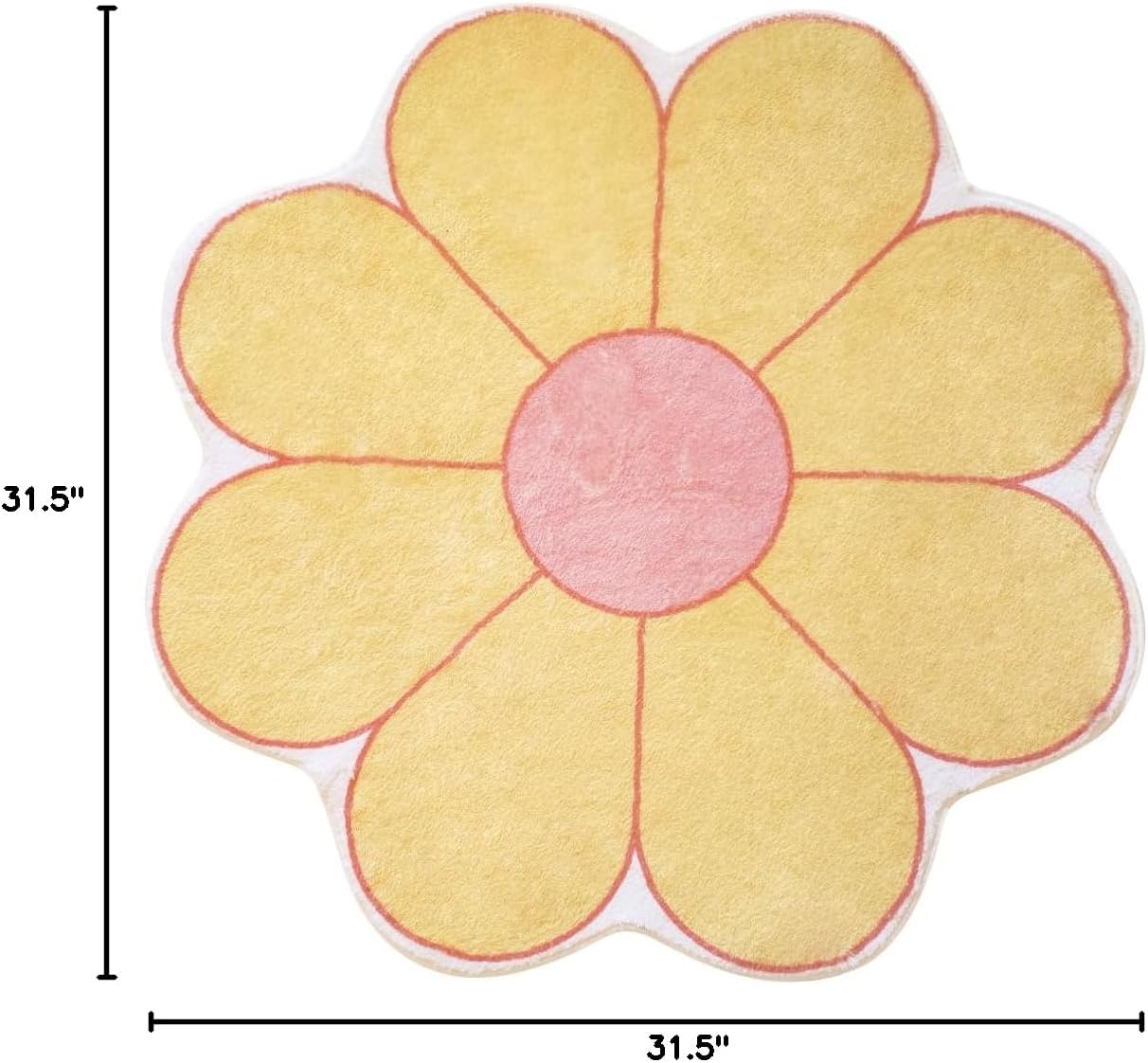 Alfombra redonda floral antiderrap sala dormitorio