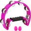 Pandereta metal con cascabeles manual media luna para adultos