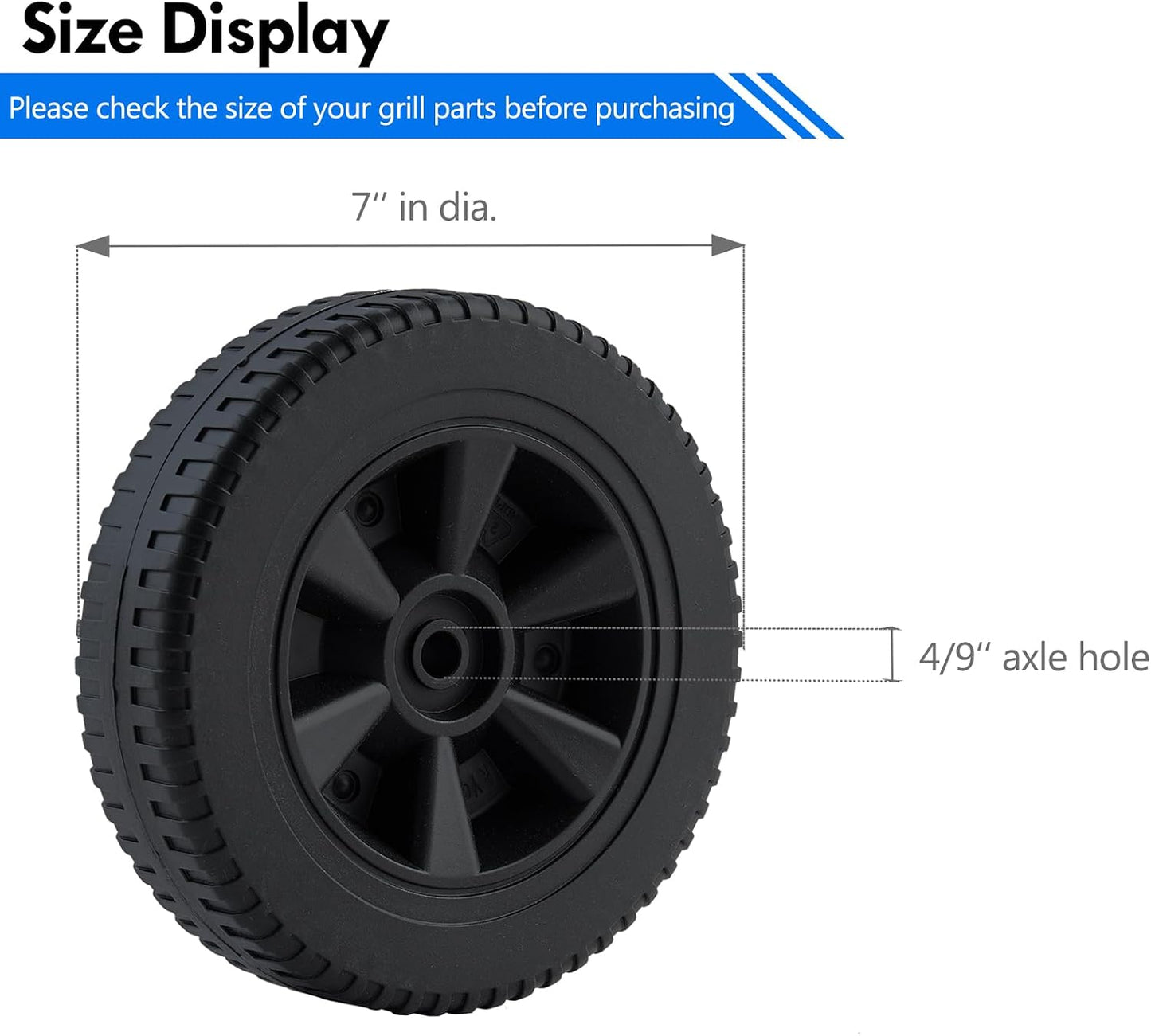 Ruedas plásticas para Dyna Glo Grill DGH450CRP