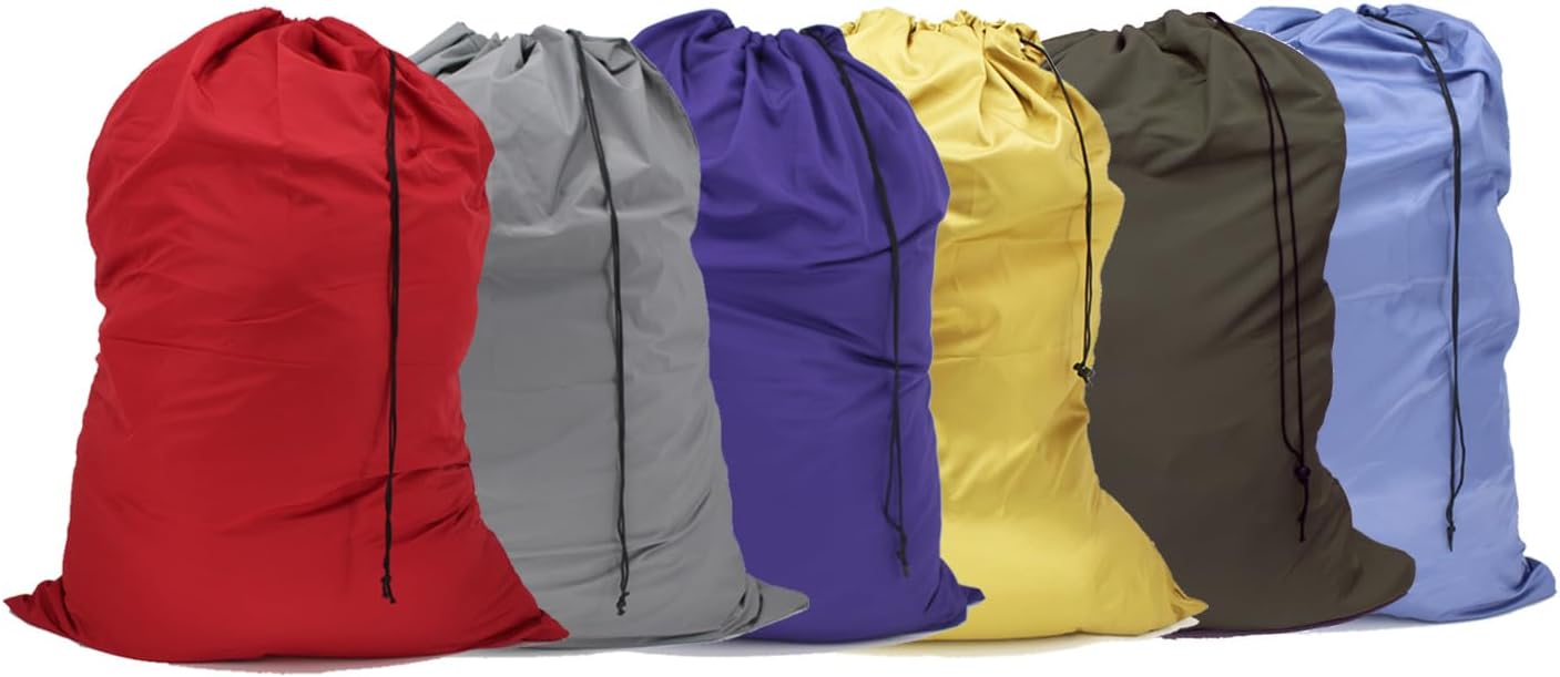 6 Pzas Bolsas Lavandería Viaje 30x40" Varios Colores