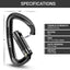 Mosquetón bloqueo automático 26kn UIAA para escalada camping