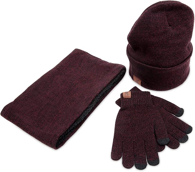 Guantes Touch Screen Beanie Gorro Invierno para Hombre Mujer