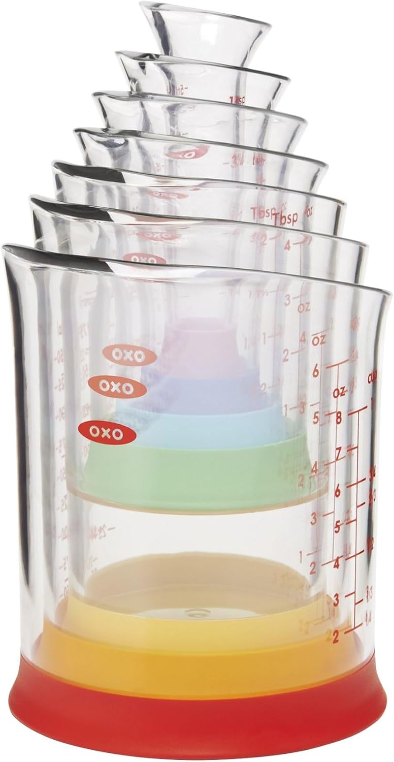 Set 7 vasos medidores multicolor