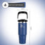Botella agua acero inox 30oz asa popote abatible vacío 24h