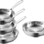 Set 4 Sartenes Acero Inox Sin Recubrimiento Inducción