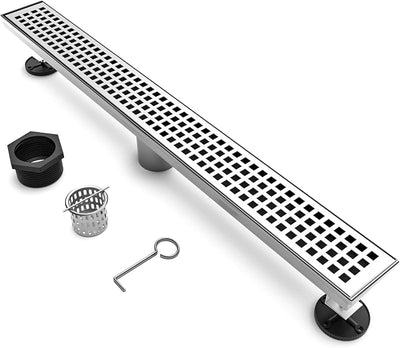 Drenaje lineal 24pulg acero inox 304 captador pelo