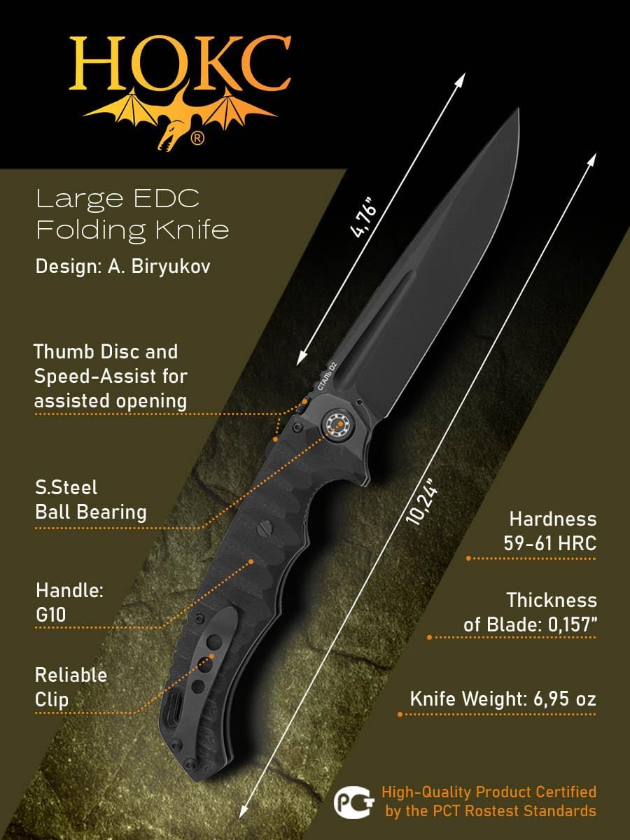 Cuchillo bolsillo G10 acero inox D2