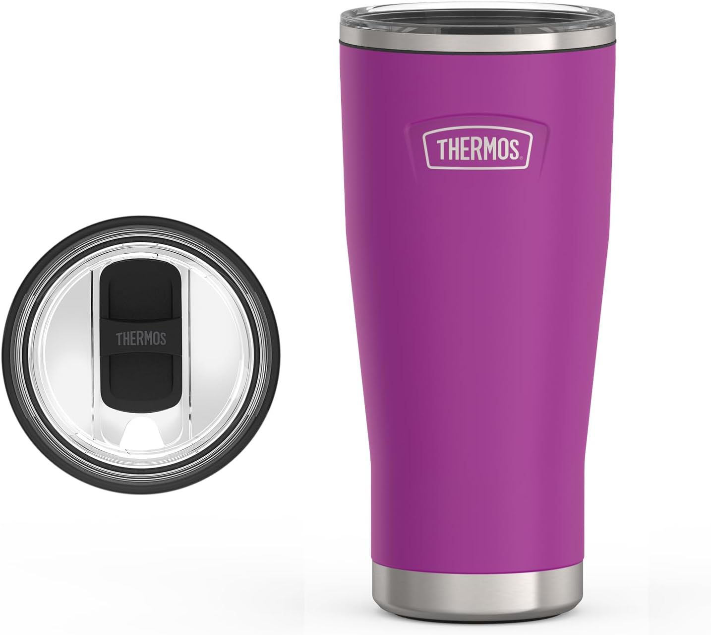 Vaso acero inox cierre deslizante 710ml ciruela