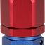 Adaptador manguera 6AN giratorio aluminio azul/rojo