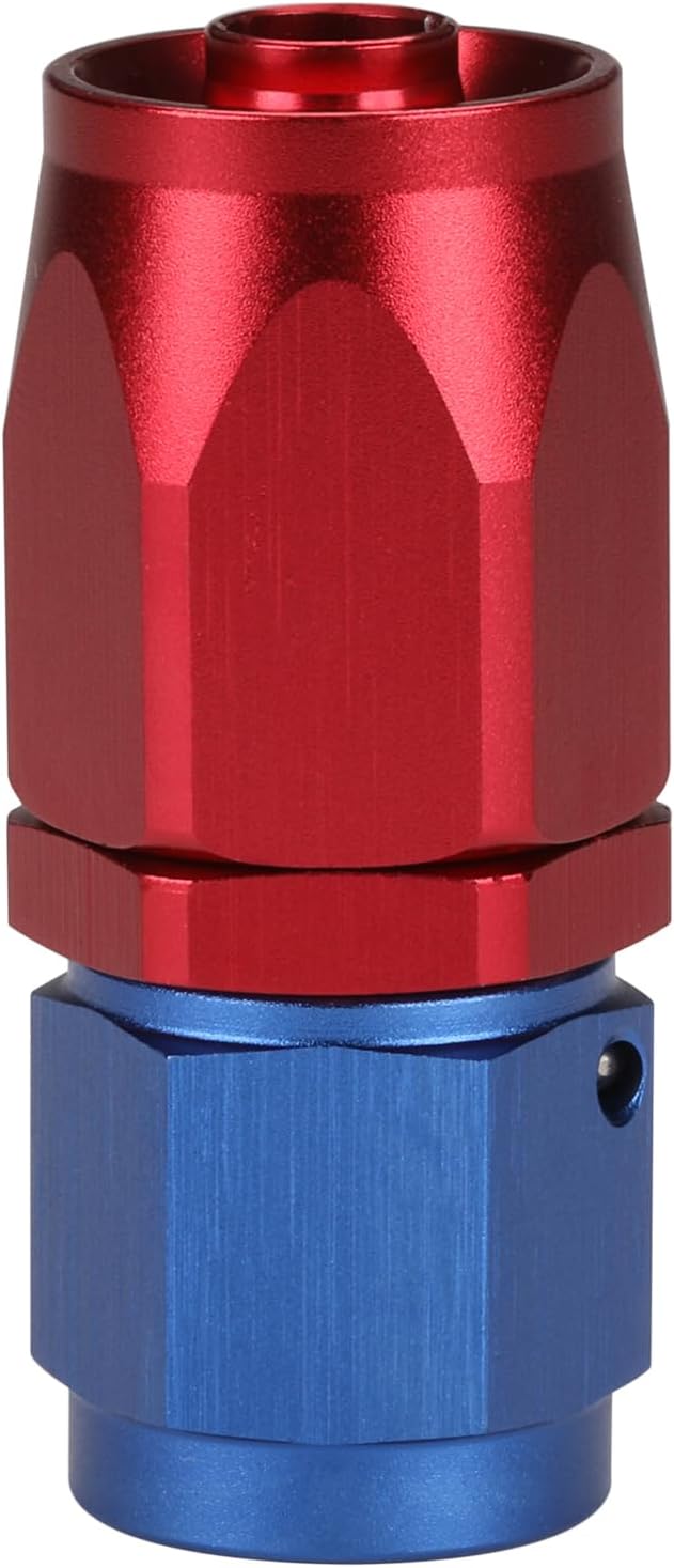 Adaptador manguera 6AN giratorio aluminio azul/rojo
