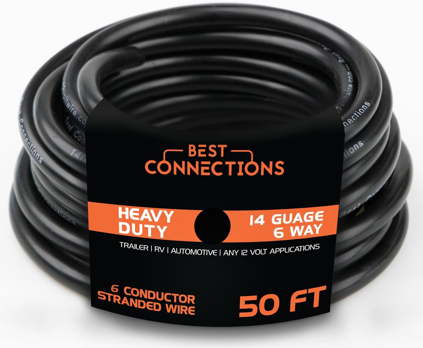 Cable remolque 6 vías 14 resistente codificado 50pies