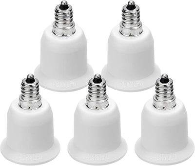 5 Pack Convertidor E12 a E26/E27 para Lámpara Colgante