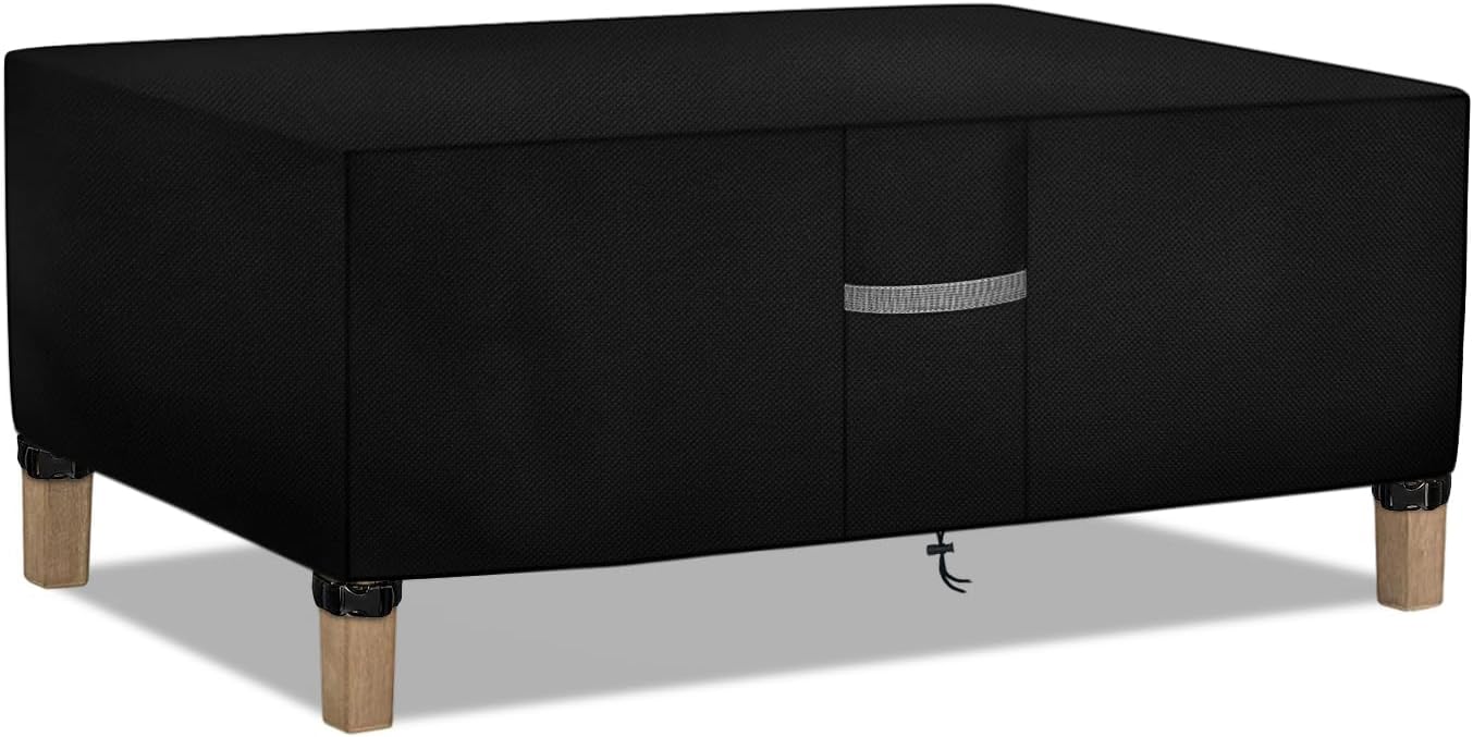 Fundas mesa café patio impermeables 48x25x18" negro