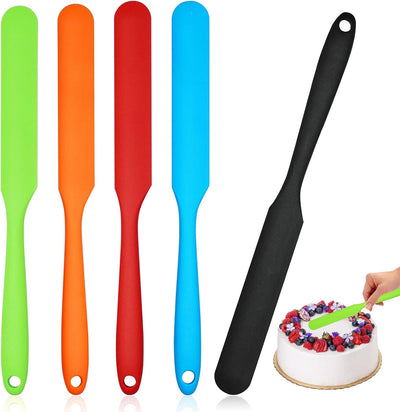 5 Espátulas Silicona Resistentes Calor Antiadherente 9.6pulg
