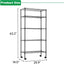 Estantería alambre 5 niveles con ruedas 14x30x60