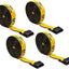4 Correas Amarillas 2" 40' Gancho Plano 3333lb WLL