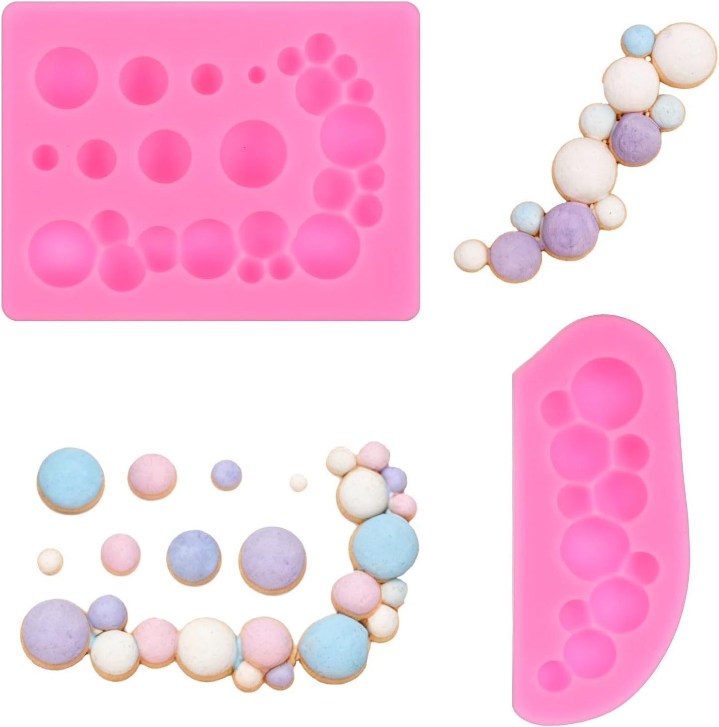 Moldes de chocolate con perlas 3D para globos y pasteles