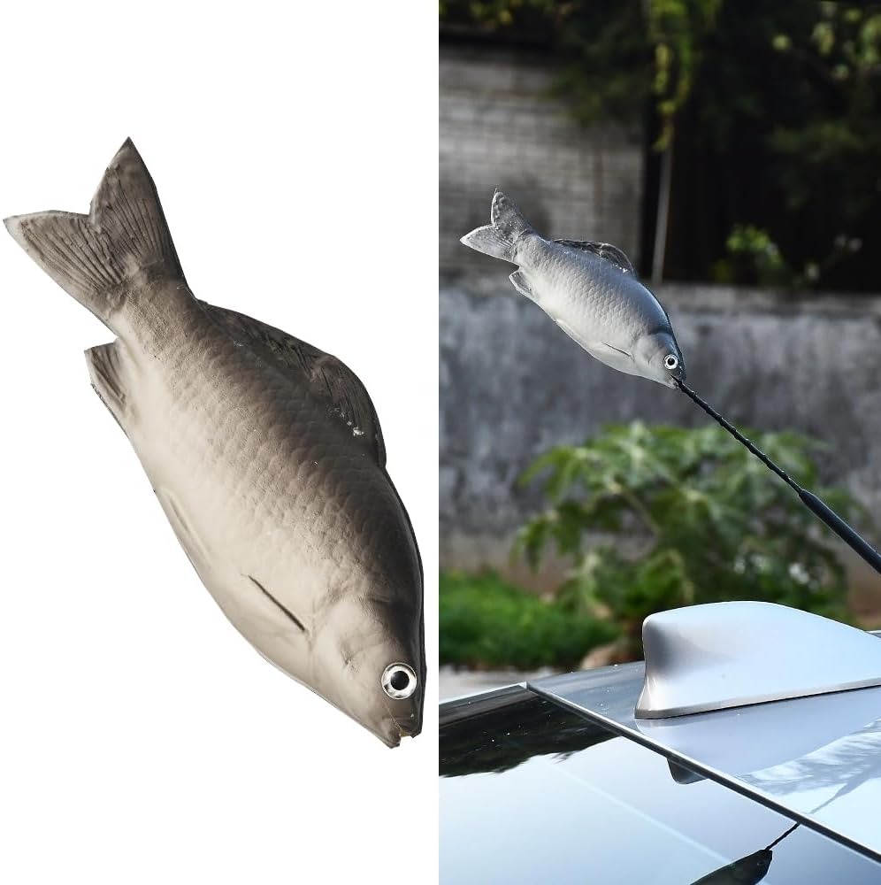 Decoración bola antena automotriz peces pequeños techo