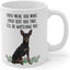 Taza café Pinscher mini color negro y bronce regalo mujer