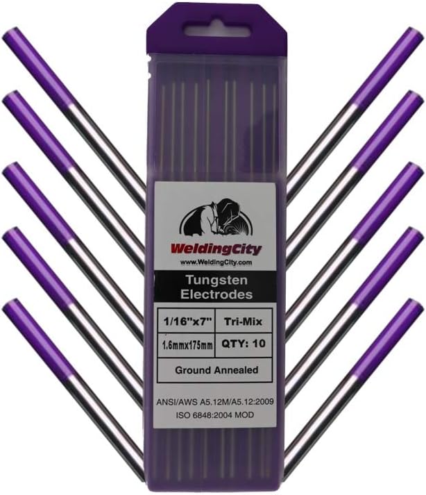 Electrodo TIG Tungsteno 1/16x7pulg pack 10