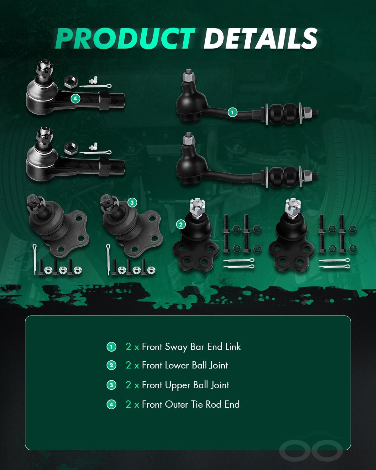 Kit suspensión delantera Dodge Dakota 99 rótula articulación