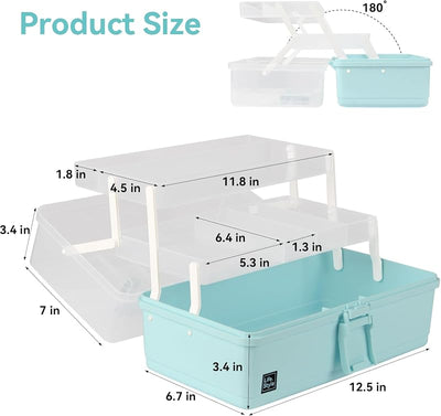 Caja organizadora costura arte 13pulg 3 capas con asa