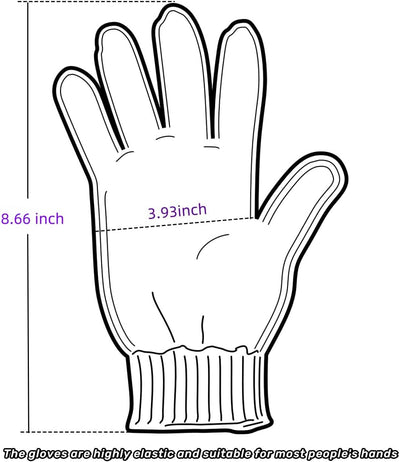 Guantes trabajo algodón seguridad blanco talla L