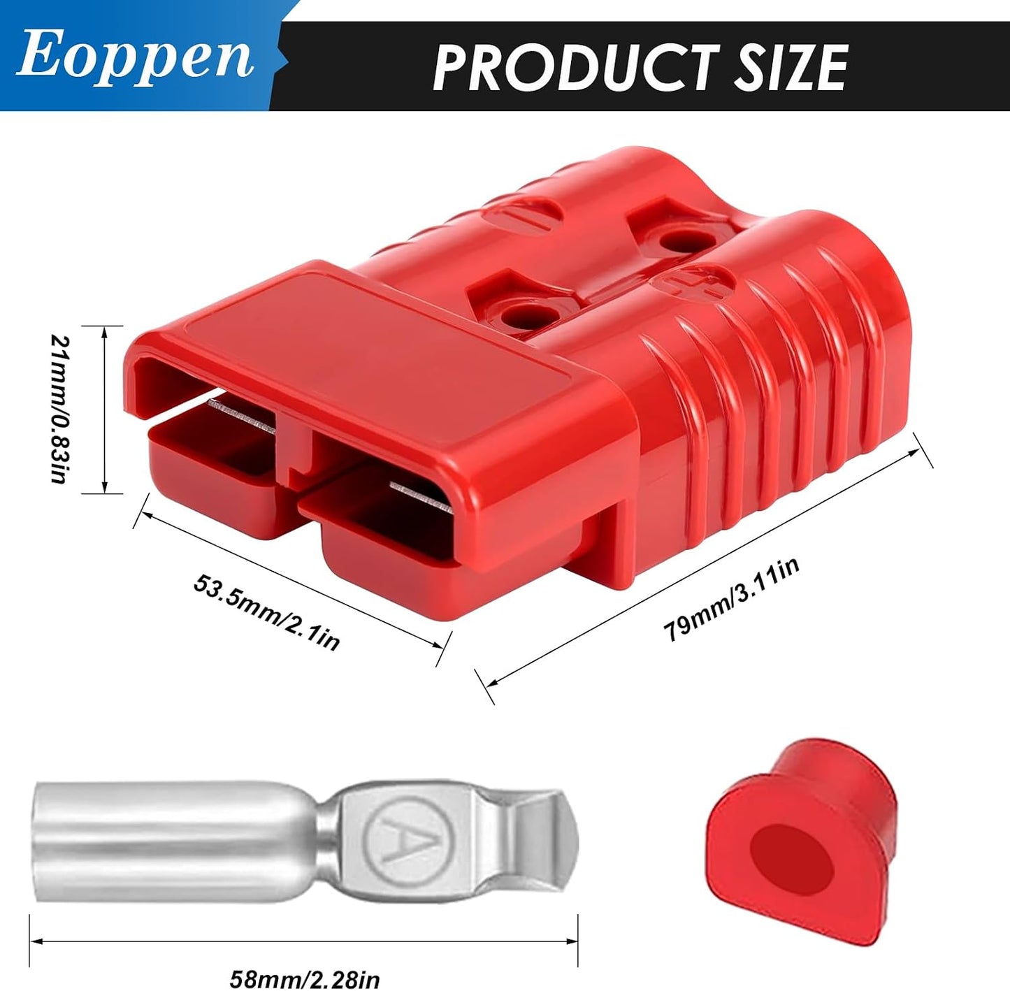 4 Pzas Conector Batería 175A 12v-36v para Cabrestante RV