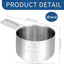 4 Pack Tazas Medidoras Acero Inox 240cc 8oz con Mango