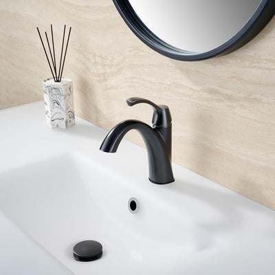 Grifo baño bronce una manija 1 agujero placa 3