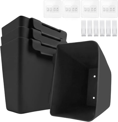 Paquete de 4 accesorios para carritos negros y 6 ganchos para carritos de manualidades