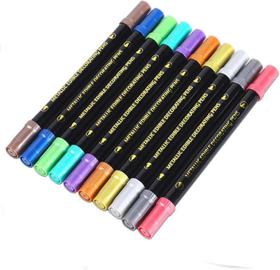 Marcadores metálicos para galletas 10 colores