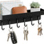 Soporte magnético llaves pared 9.6" 6 ganchos negro