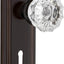 Placa Deco con perilla cristal bronce atemporal
