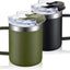 Vaso térmico acero inox 12oz doble pared tapa abatible