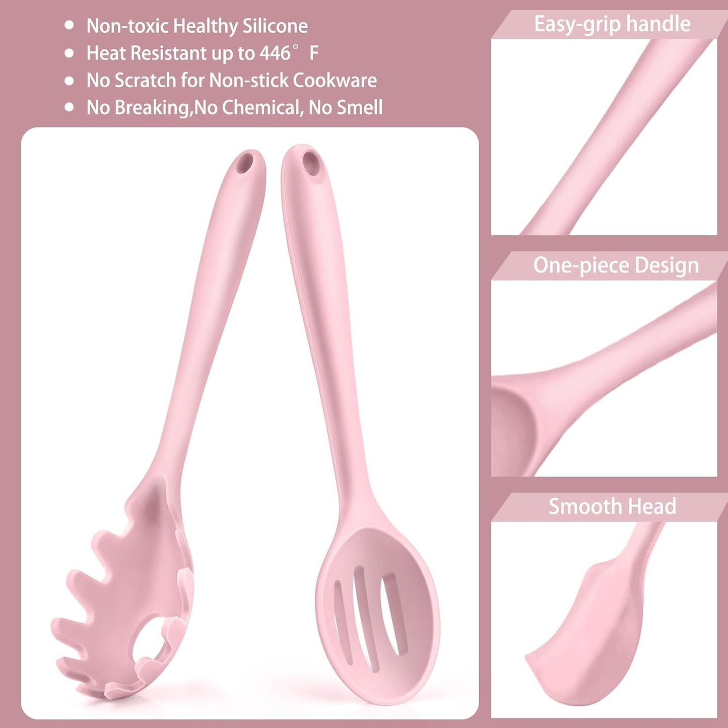 Set 7 Utensilios Silicona Antiadherente para Sartenes
