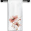 Toalla de cocina floral rosa y dorada decorativa 16 x 24