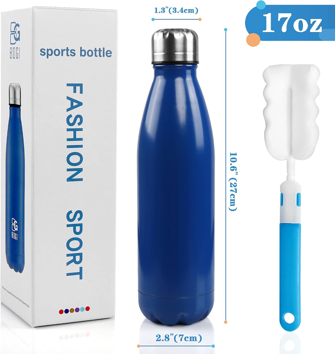 2 Botellas Agua Aisladas Acero Inox 17oz Doble Pared