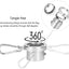 Anillos poste bandera aluminio giratorios 360° 0.75-1.02pulg
