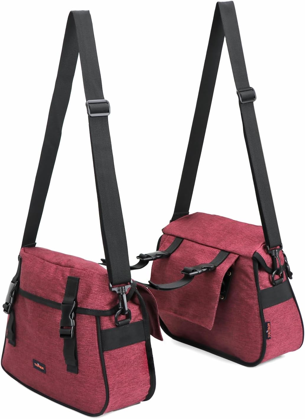 Bolsa nailon bicicleta doble alforja ajustable resistente