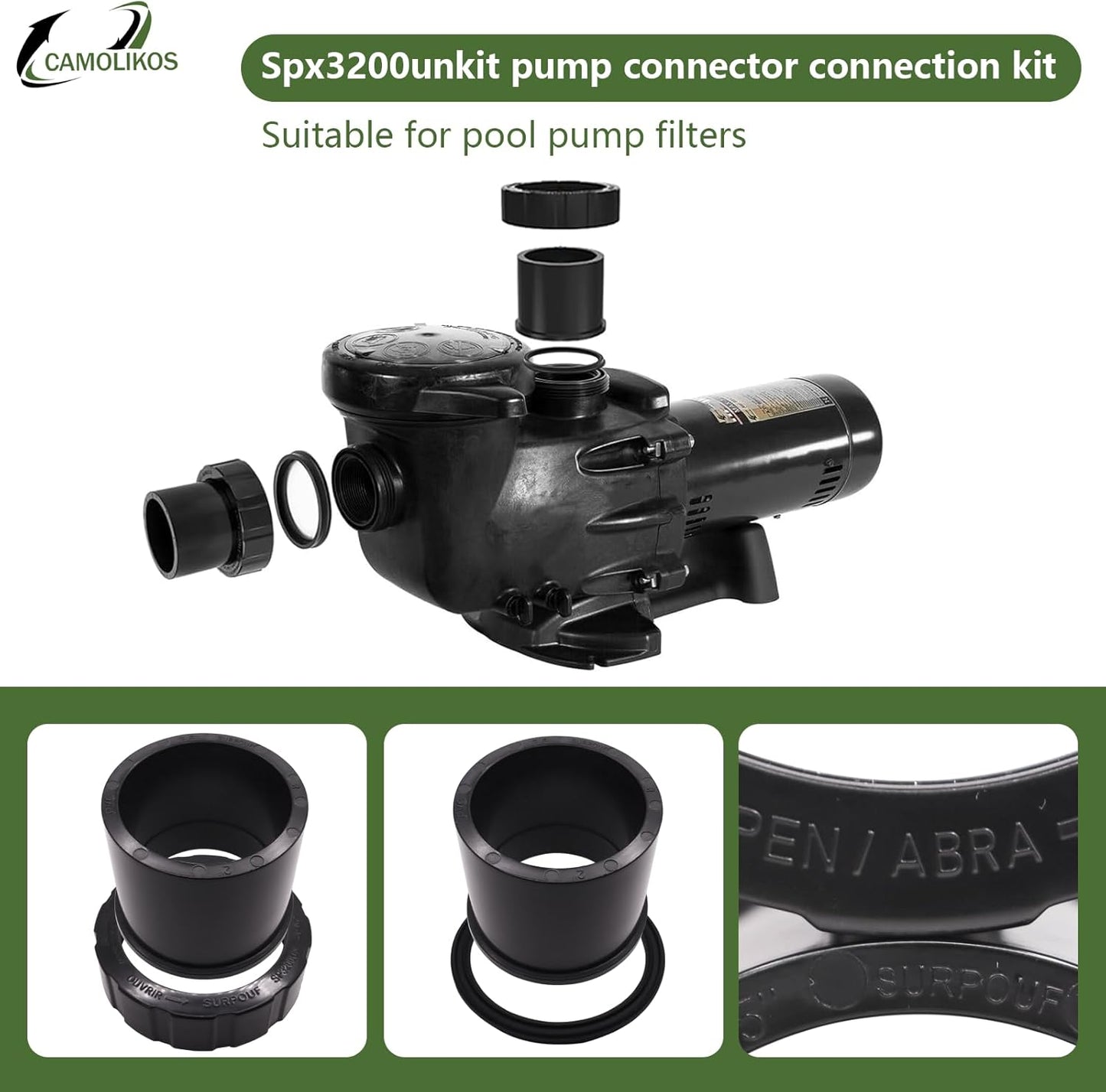 Kit conexión bomba 2 pzas comp Hayward Tristar