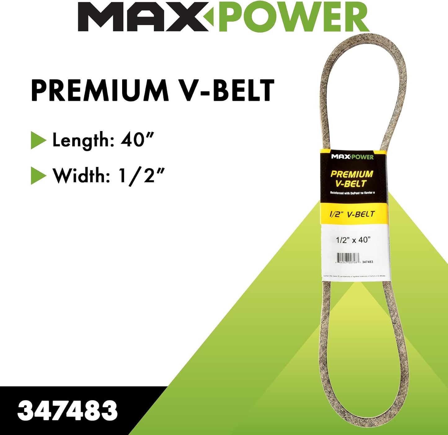 Cinturón reforzado fibra kevlar 1/2x40