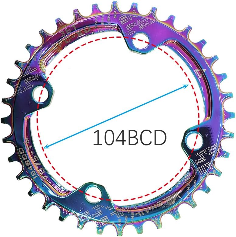 Plato bicicleta 104BCD 30t-52t diente estrecho MTB