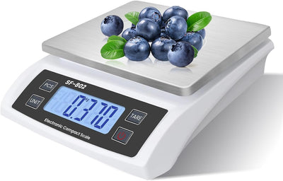 Báscula digital cocina 30kg acero inox pantalla LCD