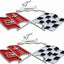 2 Emblemas Metal Impala SS Chevy 61-62 Cromo/rojo