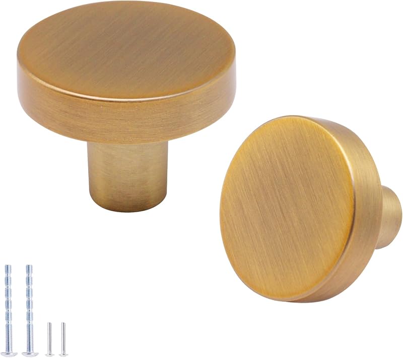 6 Pzas Pomos Bronce Aceitado para Cajones y Armarios