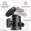 Cabezal trípode panorámico con doble zapata y adaptador DSLR