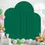 Soporte arco boda dorado 6-7.2ft con cubierta verde oscuro