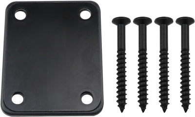 Placa cuello guitarra metal comp. Strat Tele estilo bajo negro