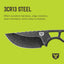 Cuchillo Skinner EDC acero inox 3Cr13 negro naranja